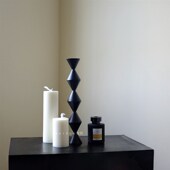 饰木质烛台黑木制蜡烛台样板房摄影道具 家居装 法式 风格