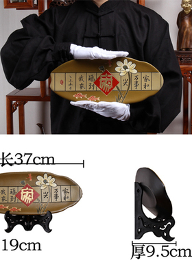 新复古风陶瓷盘子家庭客厅入户进门博古架玄关装饰品