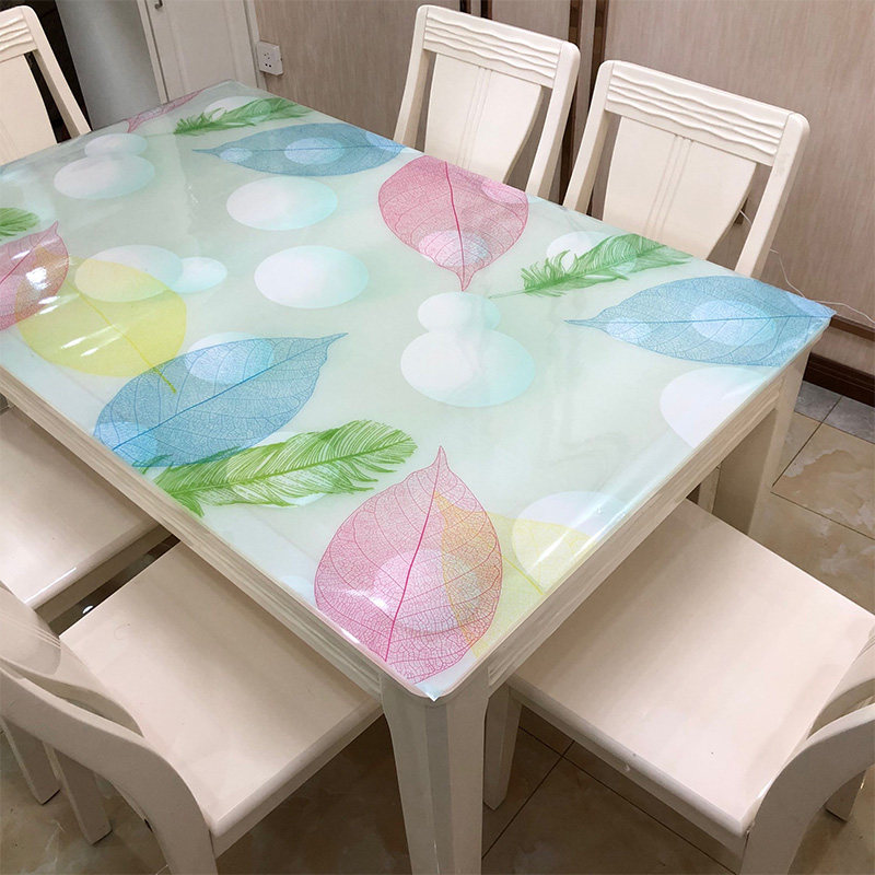 味餐桌垫软塑料桌布防水防烫防油免洗水晶板彩色茶几垫