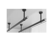 管加粗黑色阳台测顶装 晾衣杆室内外飘晒衣杆 固定式