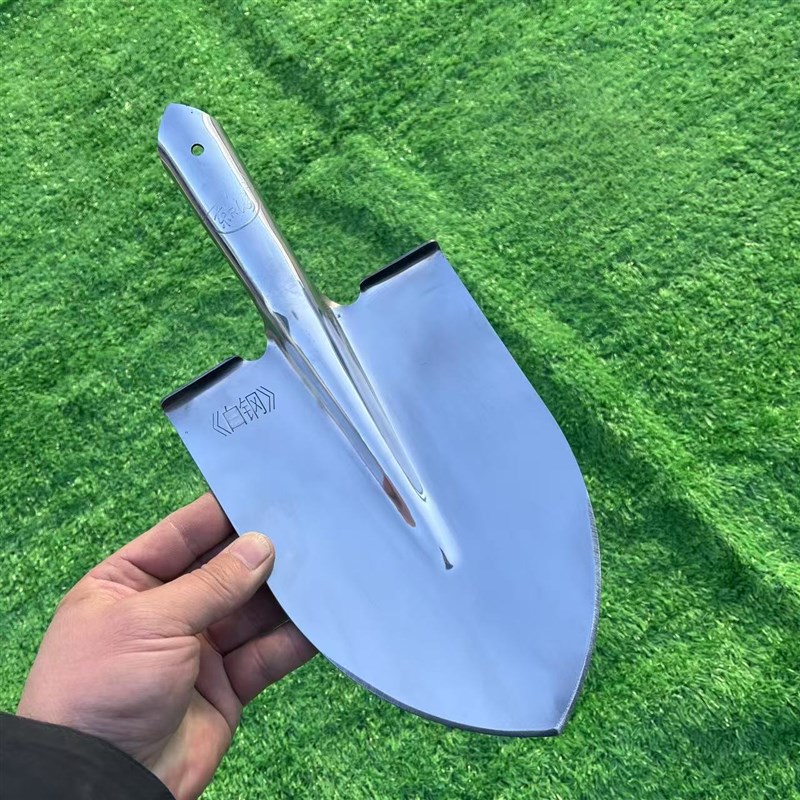 420不锈钢铁锹白钢加厚户外郊游露营垂钓便携式铲锹农用种花种菜