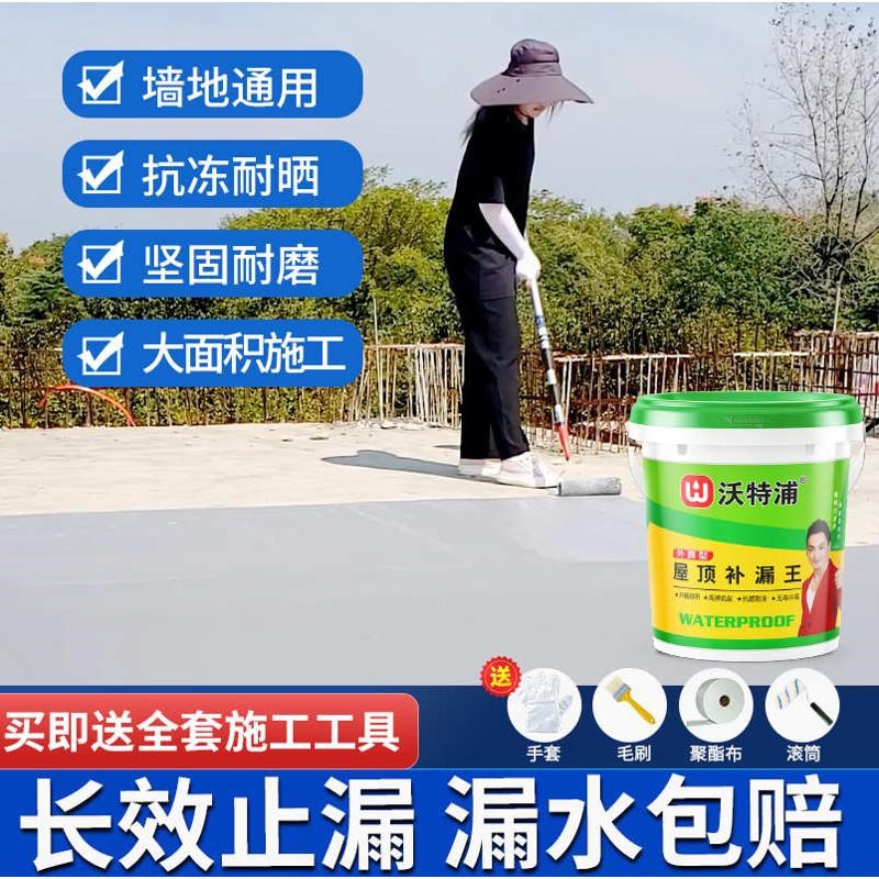平房房顶裂缝漏水防漏胶楼顶屋顶补漏防水材料房屋大面积防水涂料