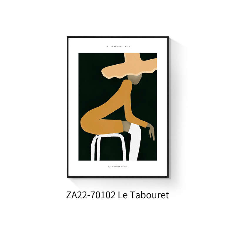鳟鱼 时尚人物艺术画装饰画餐厅画玄关现代卧室壁画客厅书房挂画图片