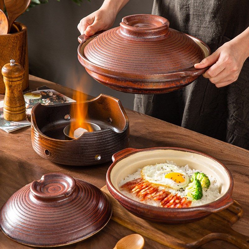 粗陶砂锅耐温土锅燃气灶煲汤锅干锅酒精炉小火锅酒店家用