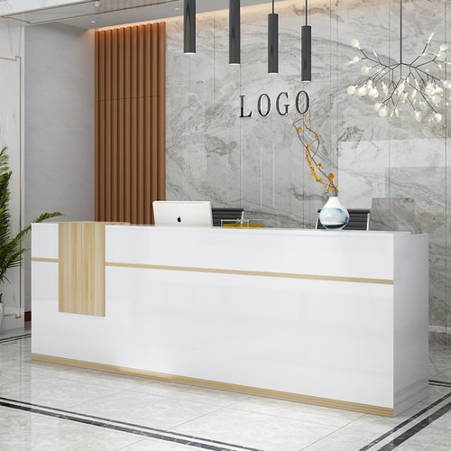 收银台前台接待台现代店铺小型吧台桌迎宾咨询台奶茶店商用柜