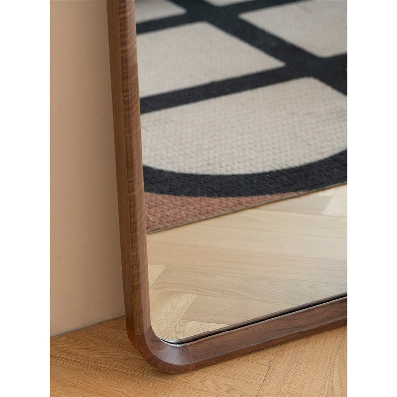 悦见早安全身镜桃穿衣镜家用试衣卧室衣帽间镜子实木落地