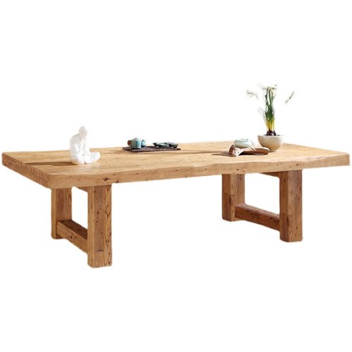 实木会议办公桌大板长桌现代泡茶桌长条桌工作台洽谈桌椅