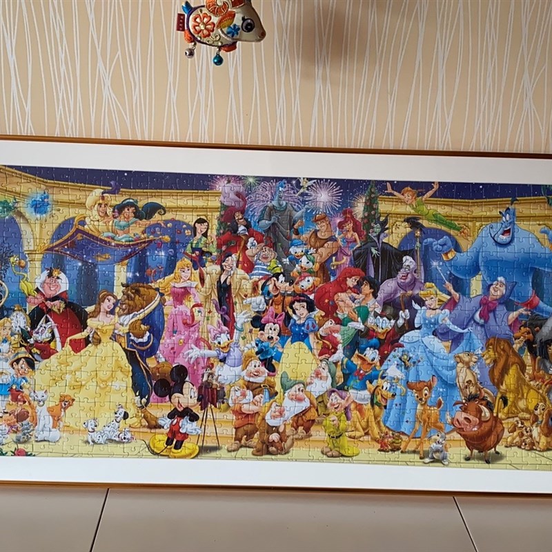 实木拼图框1000片81.3*.相框画框装裱尺寸9片102*3 33*98cm