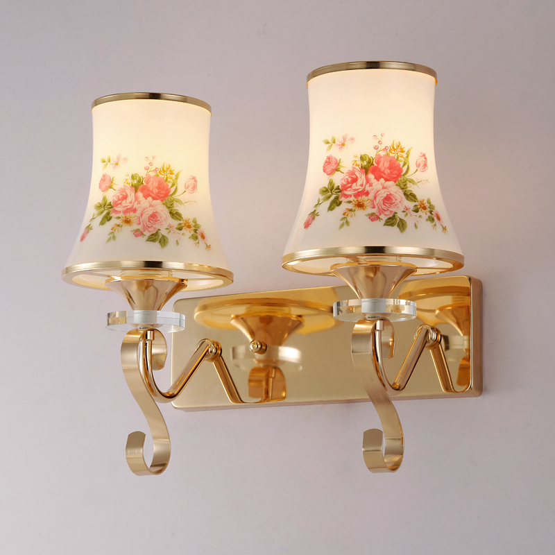 LED头现代水晶壁灯 客厅过道楼梯灯饰灯具卧室温馨床头壁灯