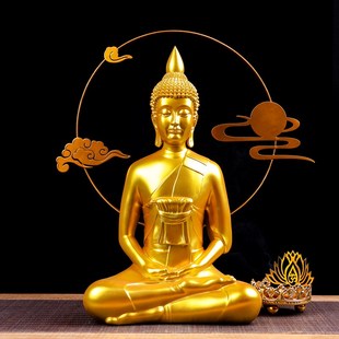 泰国水门寺大佛释迦摩尼佛头东南亚泰式酒店软装会所装饰
