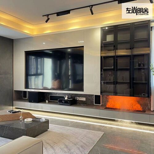 左尚明舍 电视柜客厅整体墙柜落地柜现代 全屋