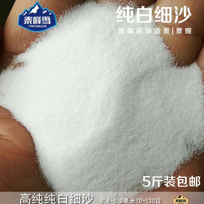 纯白石英砂景观细白沙子枯山水石头沙造景用白色酒店烟灰缸灭烟沙