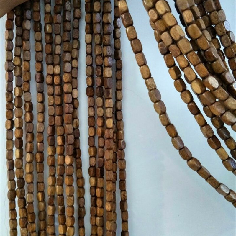 田园新款门店加密防蚊蝇门实木珠帘 中式复古风隔断装饰挂帘