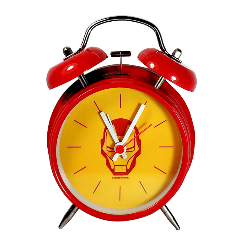 欧式田园打铃超大声音闹钟可爱卡通创意个性闹铃静音无声夜光时钟