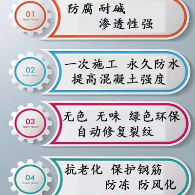 抗渗微晶水泥混凝土孔抗渗掺液体粉内剂基添加抗裂阻塞微体防水剂