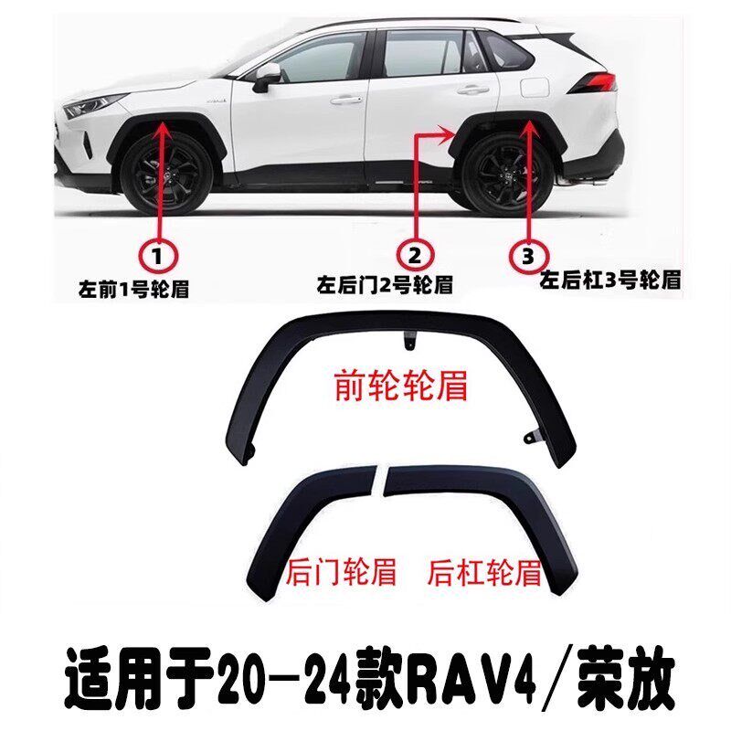 年荣放轮眉前轮后叶子板轮眉防擦条