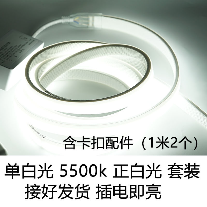 智能单色无调光灯带客厅吊顶无频闪超亮装遥控灯条磨