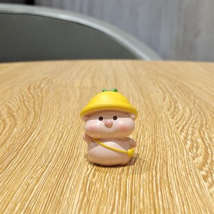 微景观树脂小猪治愈系小少女心迷你车载办公室装饰品