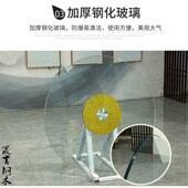 餐桌圆形连体转盘饭店宴会厅钢化玻璃转盘圆桌钢化玻璃