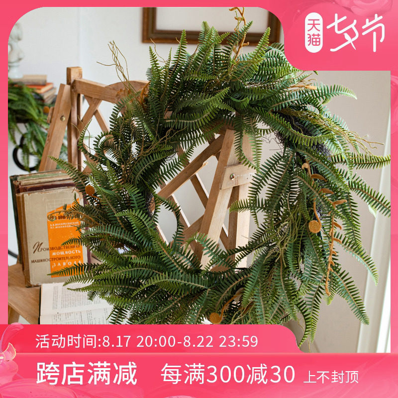 掬涵仿真蕨叶山边草藤蔓环饰蕨类绿植软胶景观造景