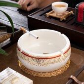 易洗烟缸 潮流时尚 客厅陶瓷圆形大号烟灰缸欧式 复古创意个性