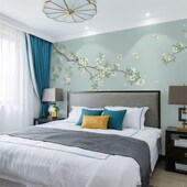 新鸟壁纸环保墙画客厅电视背景墙壁布无缝定制墙纸装 饰壁画