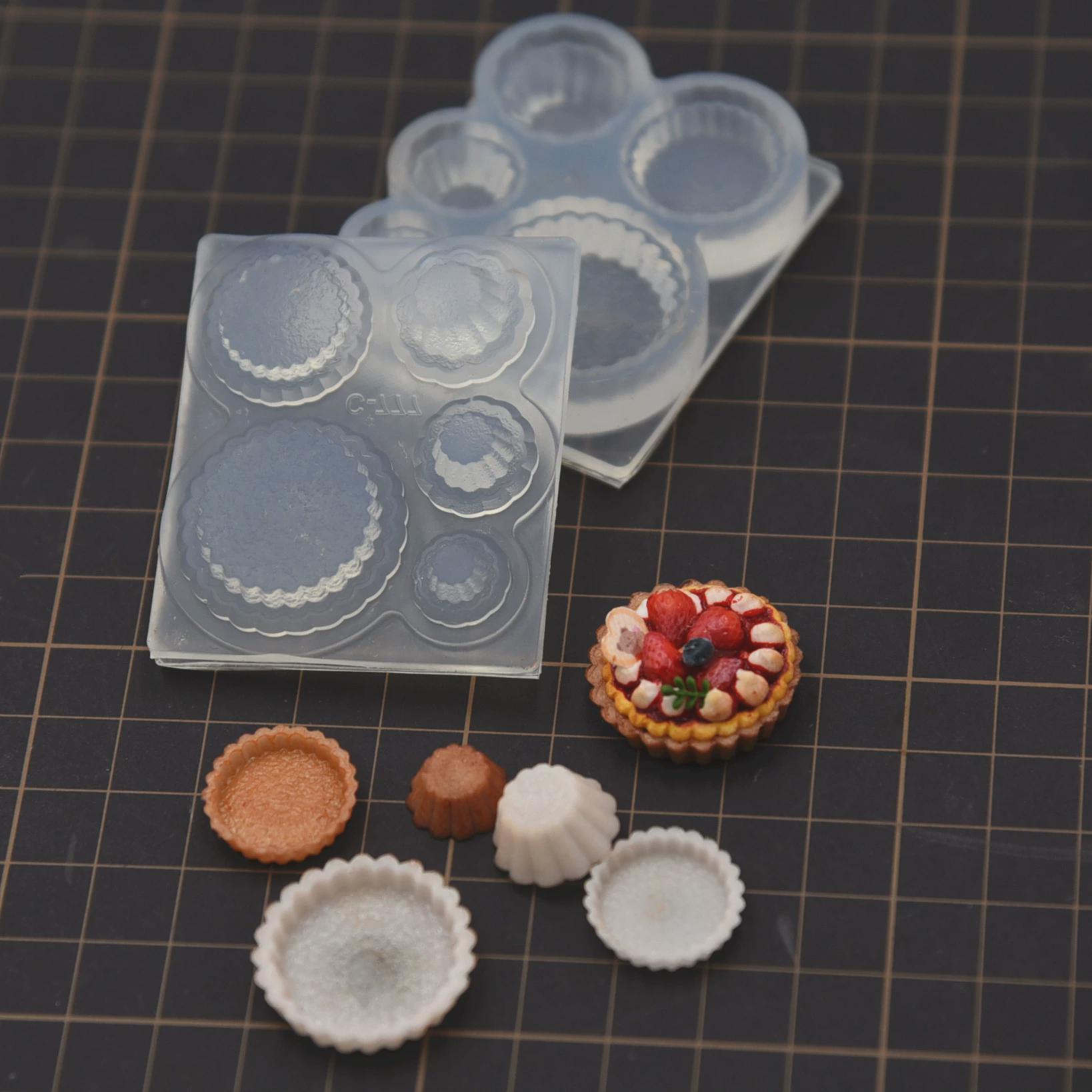 超轻粘土树脂土微缩草莓派底 硅胶模具迷你食玩杯模