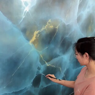 极光罩面款艺术漆亮光液体镜面仿大理石仿玉石防水