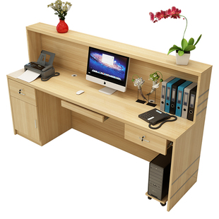 手台工作台前台收银台定制木质柜台营业店铺餐馆吧台桌