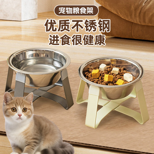 猫碗不锈钢盆高颜值多巴胺饭碗
