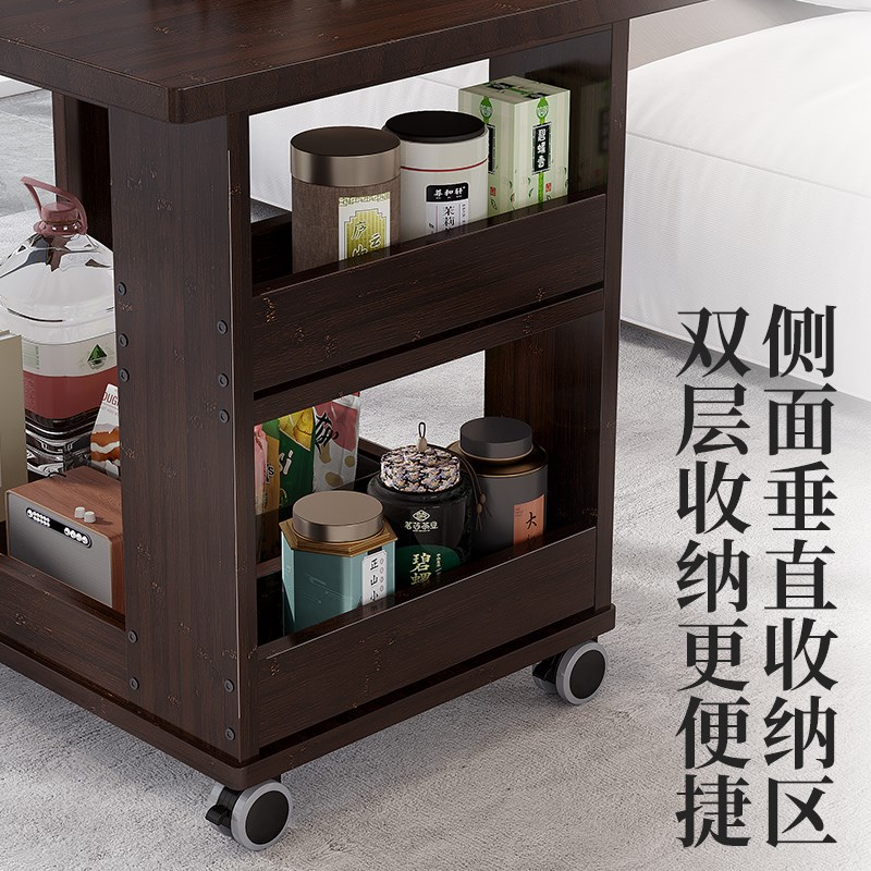 可移动边几茶几小桌子沙发边柜客厅2024新款轻奢高级感中古小推车