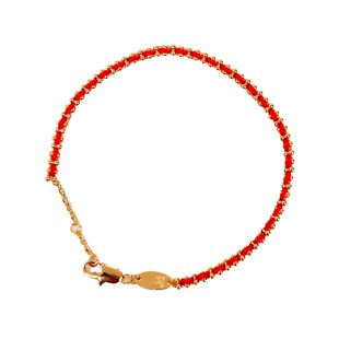 链 穿珠di手绳珍珠包金珠子手链半成品编绳极细款手绳