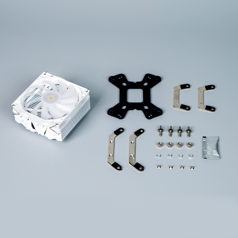 XGS-G53W纯白色cpu下压散热器1700五热管ITX/MATX小机箱用非axp90