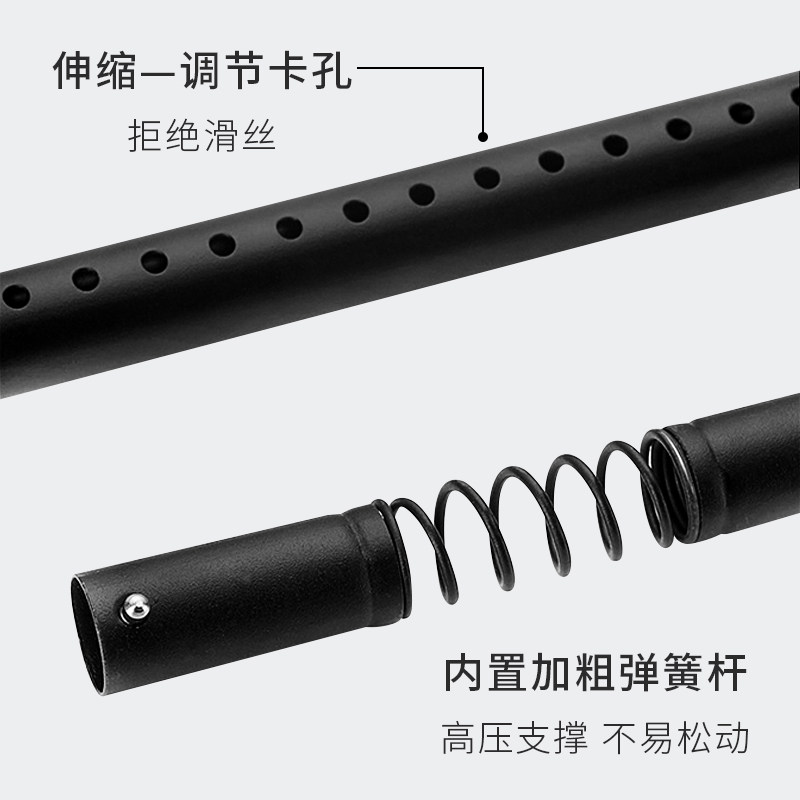 伸缩杆免打加长加粗浴帘杆防水帘杆直杆免钉防锈掉浴室挂杆