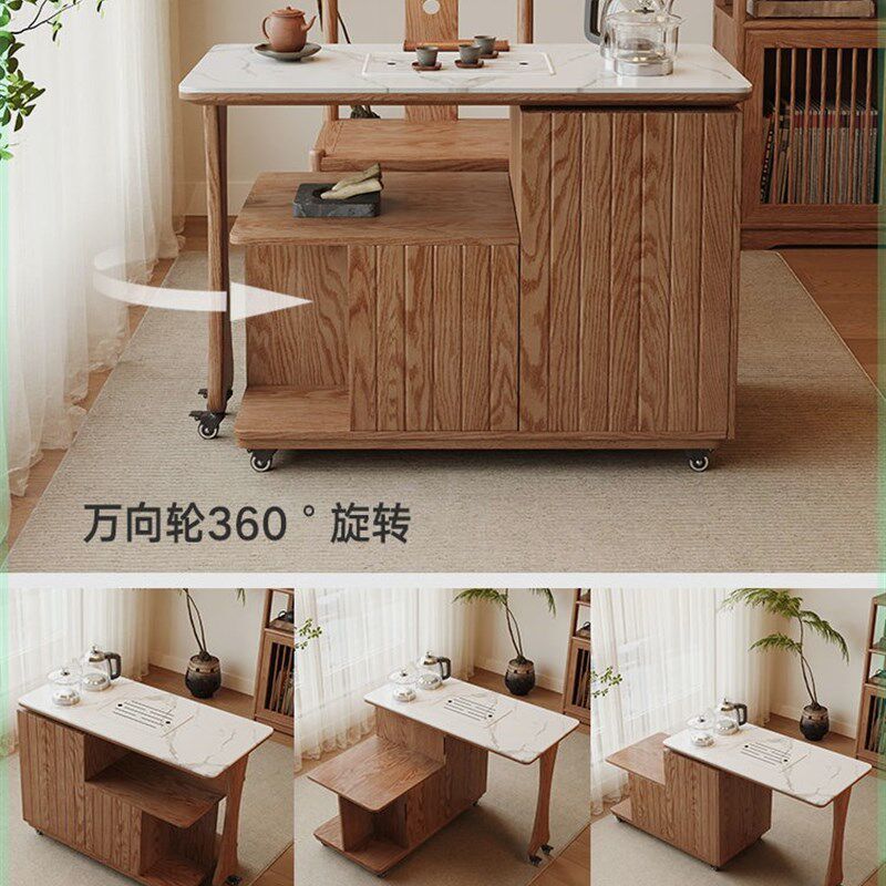 茶台家用小户型实木阳台功夫茶桌椅现代岩板小茶车,住宅家具,家用茶台/茶桌,淘宝优惠券,粉丝福利购,淘宝优惠卷