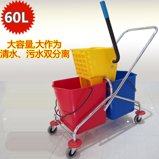 包邮 榨水车挤水桶f洗拖把桶墩布桶挤水器手压清洁保洁车宾馆家用