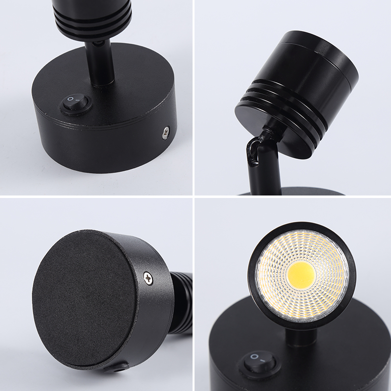 COB无线可充电W5W玻璃柜台射灯珠宝展柜灯展示软管展会射灯