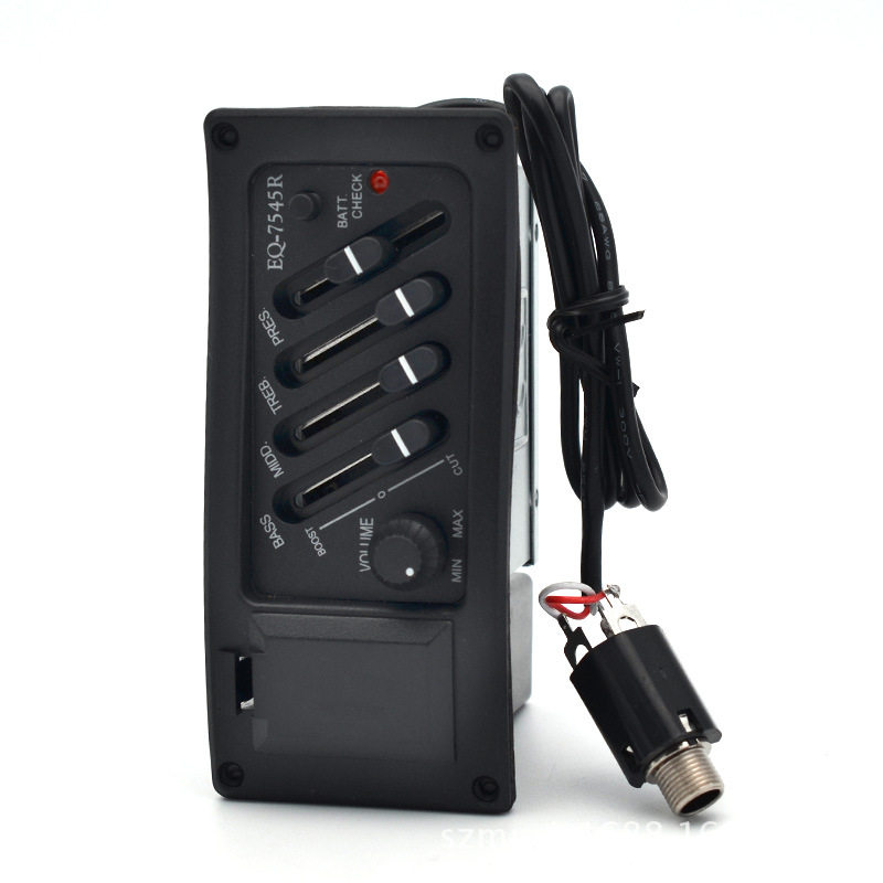 后浪器乐 民谣木吉他动式拾音器 孔四段均衡电箱琴Q均衡