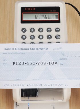 英文版DOYO330香港支票机 checkwriter 马来西亚RM/港币HKD打字机