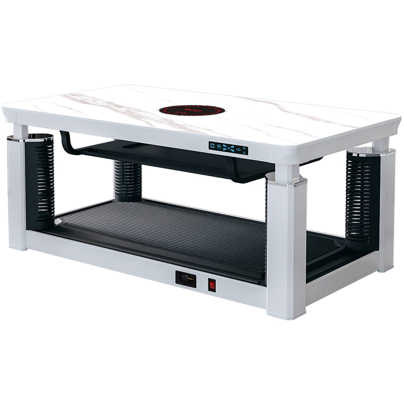 焱魔方岩板电暖桌升降茶几取暖桌茶几烤火炉取暖炉烤火桌家用客厅