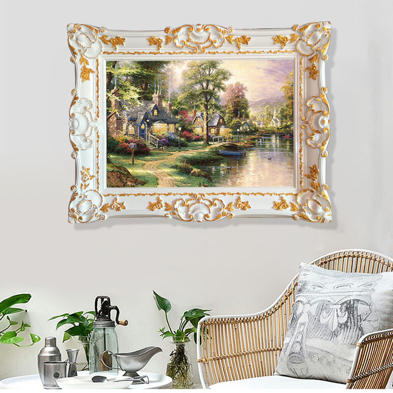 欧式复古36寸油画框相框挂墙油画装裱框摄影婚庆店面拍摄装饰画框