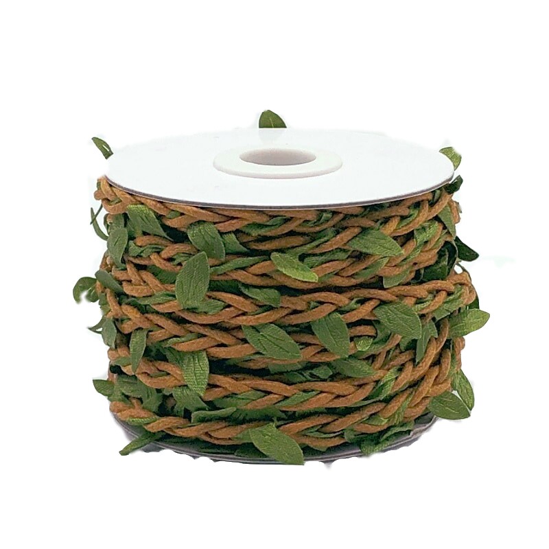 森系修饰楼梯适用绿色麻绳绳子藤条吊绳藤蔓麻线花草装饰网材料架