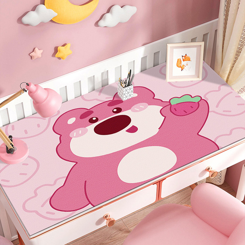 草莓熊桌面保护垫子皮革护眼儿童学习书桌垫子学生写字台桌布,居家布艺,桌布,淘宝优惠券,粉丝福利购,淘宝优惠卷