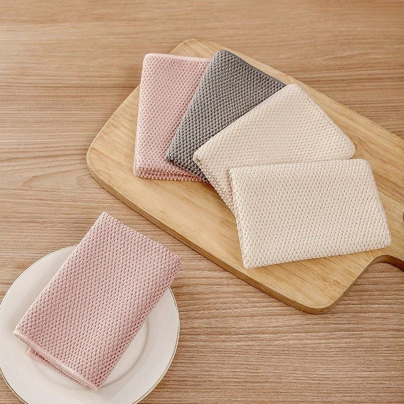 咖啡机吧台专用洁抹布易沾油易掉毛洗擦桌子商用吧台毛巾