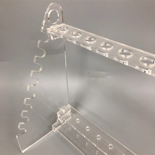 有机玻璃梯形刻度吸管木制架子吸管架木质移液管架滴管架试管架