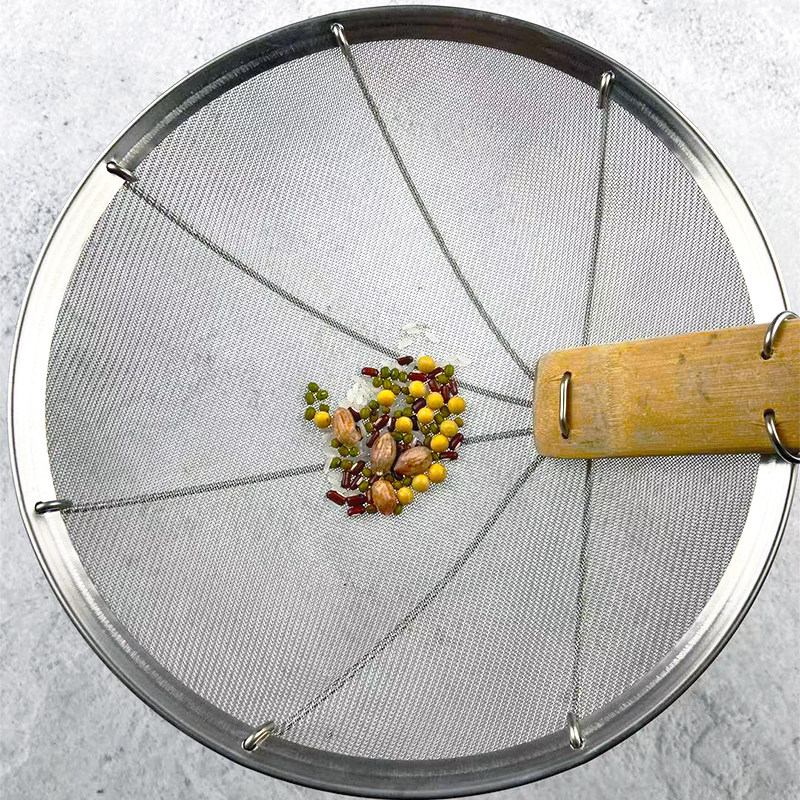 竹漏勺大号长捞面厘超细密格手工编织油炸渣笊篱