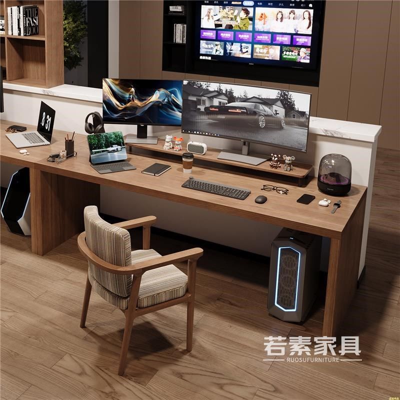 实木书桌卧室现代办公桌F台式电脑桌家用桌子工作台学生写字,住宅家具,电脑桌,淘宝优惠券,粉丝福利购,淘宝优惠卷