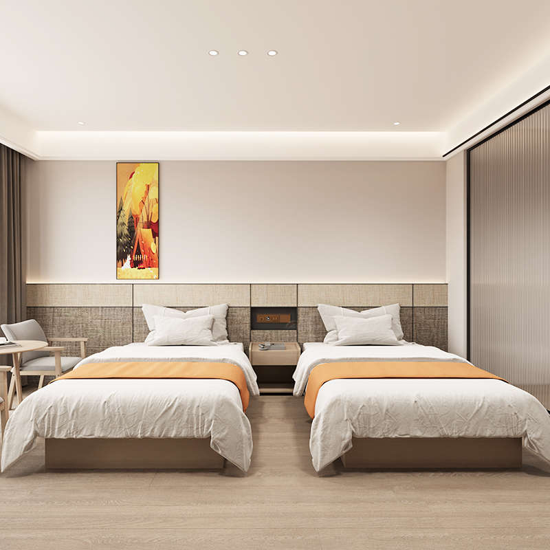 酒店家具标间全宾馆民宿公寓专用仿全季5.0单间单人大床定制