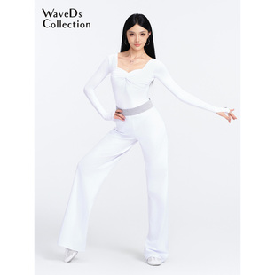 WAVE未午拉丁舞服【旋褶印记】成人练功服冬装舞蹈服套装国标训练