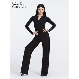 WAVE未午舞服成人练功服拉丁舞训练服长袖裤子套装【百搭亨利衫】